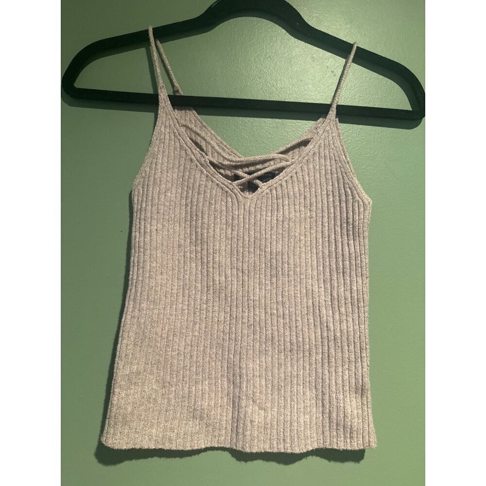 American Eagle Pink Knit Sweater Tank XS Soft Girl Coquette Y2K Top Festival